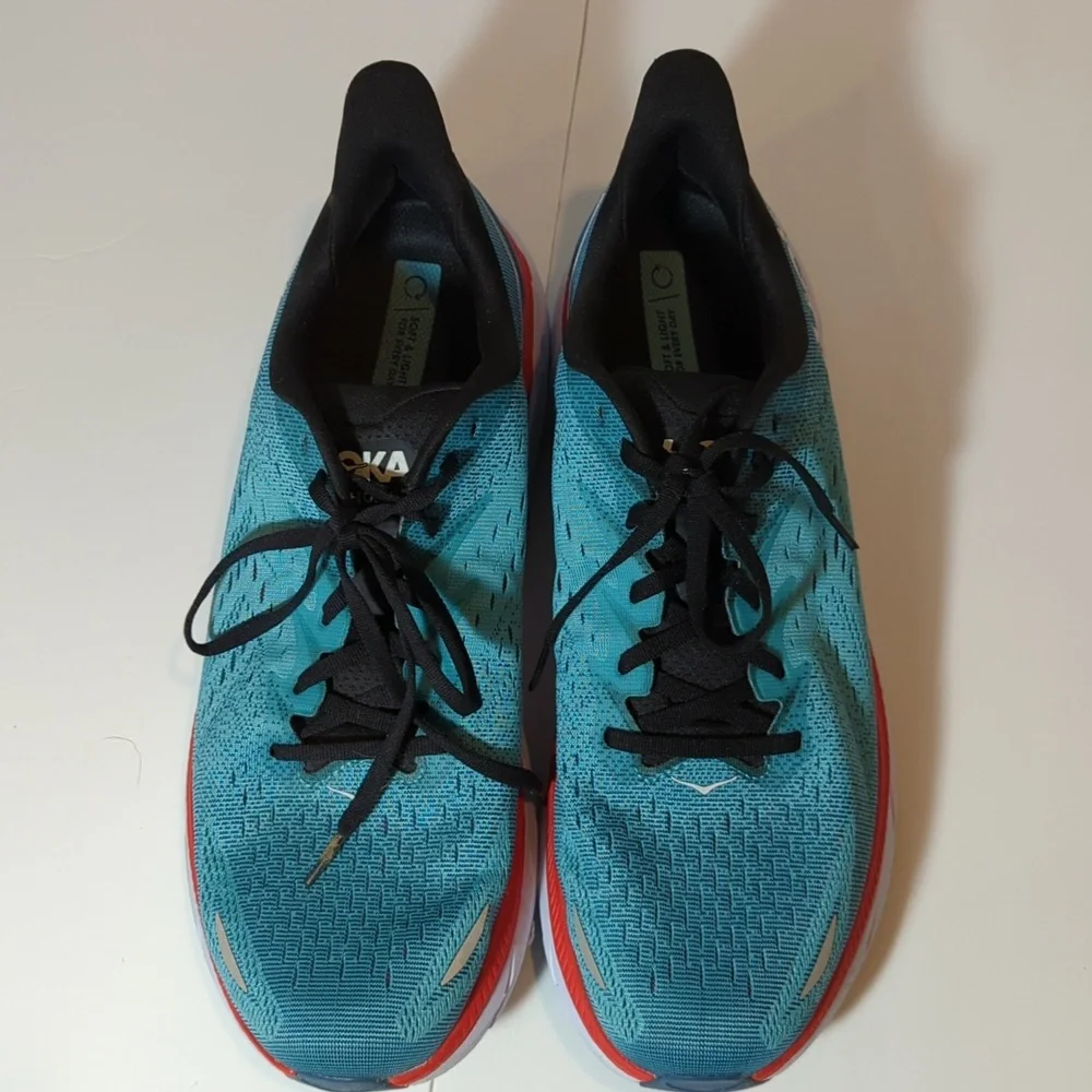 Hoka One One Clifton 8 Men's Real Teal, Aquarelle 1119393 RTAR size 13d - Picture 8 of 15